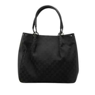 Gucci Pre-owned Handbags, female, Black, Size: ONE SIZE Pre-owned Vintage Canvas Tote