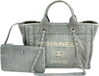 Chanel Pre-owned Tote Bag - Dames - Pre-owned - Blauw - Maat: ONE Size Denim