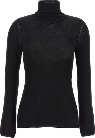 Tom Ford Black Silk cashmere turtleneck sweater