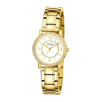 Guess Womens Bracelet Watch Melody gold-colored 28 mm - female - Guess - Watches - Yellow - ONE SIZE - Accessories