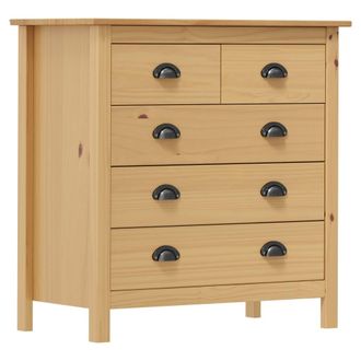 vidaXL Vidaxl - Mesita De Noche Hill Madera Maciza De Pino 79x40x80 Cm