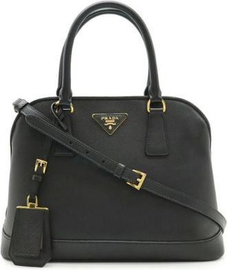 Prada Pre-owned Borsa a Mano 2Way in Pelle con Logo a Triangolo - - Pre-owned - Donna - Nero - ONE SIZE