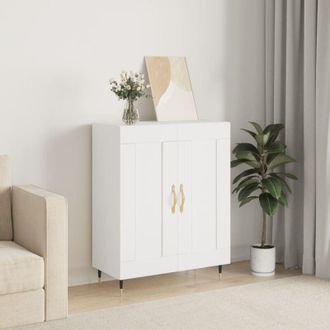 vidaXL Credenza Bianca 69,5x34x90 cm in Legno Multistrato - Vidaxl