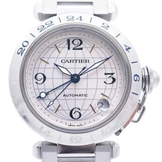 Cartier Vintage, unisex, Wit, ONE Size, Pre-owned Roestvrijstalen Horloge