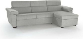 Dmora Dmora - Sof&aacute; Cama Con Pen&iacute;nsula Priverno, Sof&aacute; Esquinero Convertible Para Sal&oacute;n, Acolchado, Desenfundable, 100% Made In Italy, 285x160 H100 Cm, Gris C