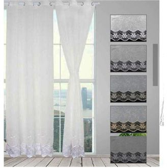 Trade Shop Trade Shop - Tenda Tiziana Pannello Singolo 6 Borchie Porta Finestra Cucina Bastone 140x280cm