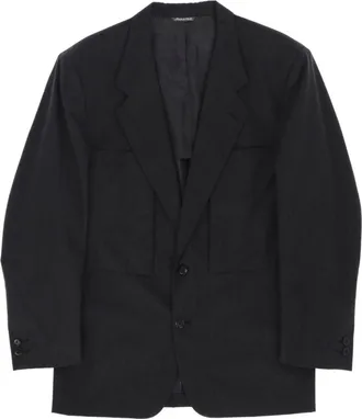 Versace 1990s virgin wool blazer - men - Virgin Wool/Acetate - 48 - Grey