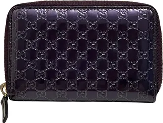 Gucci Microguccissima Purple Leather Coin Purse/Coin Case (Pre-Owned)
