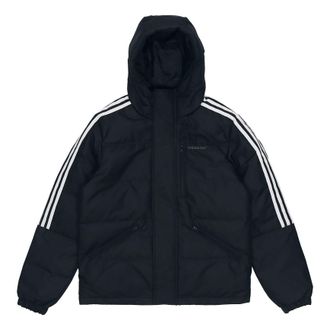 adidas neo M Dwn Wnt Prka Stay Warm Windproof hooded down Jacket Black H45292