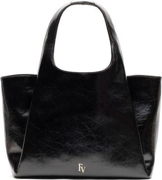 Frances Valentine Portia Crinkled Leather Shoulder Bag in Black at Nordstrom