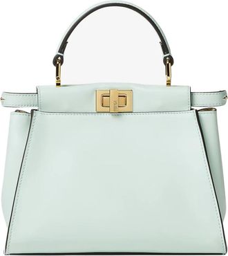 Fendi Peekaboo Mini Bag - Dames - Handtassen - Groen - ONE Size - Leer - Tassen