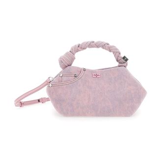 Ganni Tassen, Dames, Roze, ONE Size, Katoen, Bou Small Bag