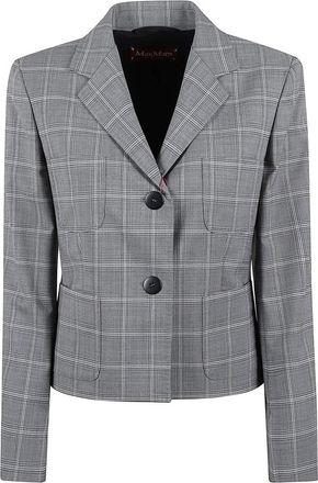 Max Mara Grijze Wollen Blazer Jas - Dames - Blazers - Grijs - XS - Wol - Jassen