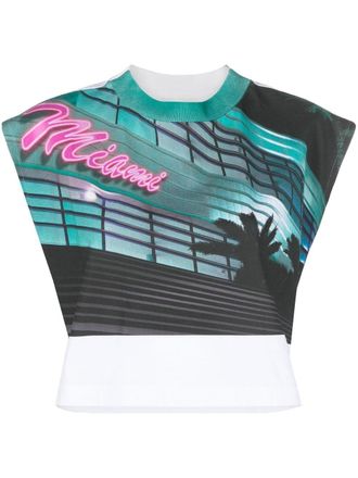 Palm Angels Top met print - Groen