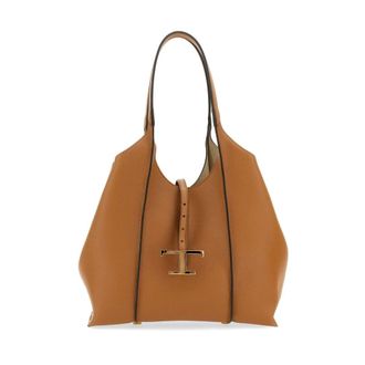 Tod's Tassen, Dames, Bruin, ONE Size, Leer, T Timeless Small Shopping Bag