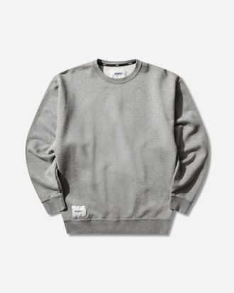 Wtaps Men s SIGN-YD Crewneck Sweatshirt Ash Grey