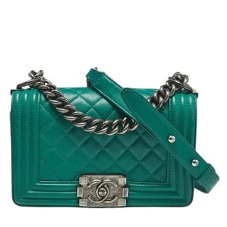 Chanel Pre-owned Vintage Cross Body Bag - Dames - Pre-owned - Groen - Maat: ONE Size Leer