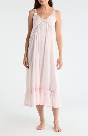 Nordstrom Peached Cotton Lawn Nightgown in Pink Crystal at Nordstrom, Size X-Small
