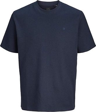 Jack & Jones Jack & Jones Leo Textured T-Shirt - Navy