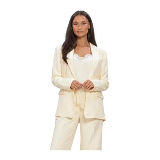 Second Female Lino New Fit Blazer - Dames - Jassen - Beige - Maat: M Linnen