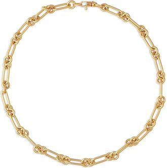 Sara Weinstock 18kt geelgouden SW halsketting met paperclip