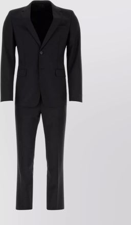 Prada suit wool blend notch lapels