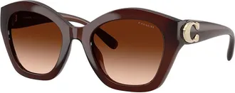 Coach HC 8421U 584174 54mm Womens Irregular Sunglasses