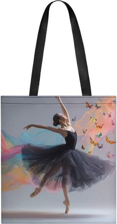 Generic Ballerina Dancers Woman Dancing Tote Bag for Women Men Shoulder Bags Purses Pouch Handbags