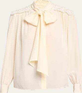 Chlo&eacute; Organic Silk Crepe De Chine Blouse