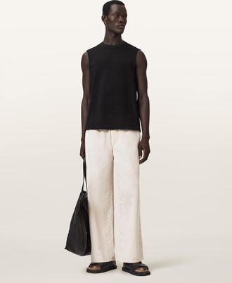 AllSaints Cotton Cove Sleeveless Crew Neck Cotton T-Shirt, Size: XXL