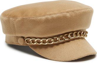 Eugenia Kim Marina Chain Trim Cap in Camel at Nordstrom