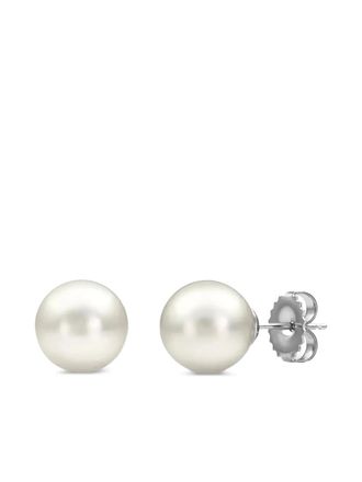 Baggins Akoya Pearl stud earrings - women - Pearl/14kt White Gold - One Size - Silver