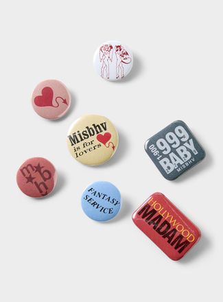 Misbhv Mens Retro design pins Set of 7