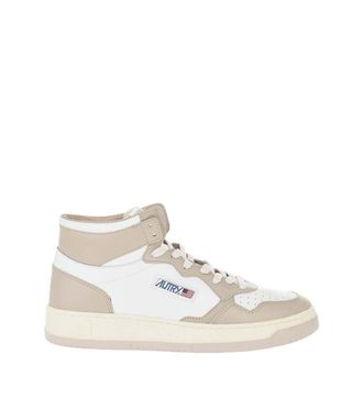 Autry Beige Logo Medalist Sneakers