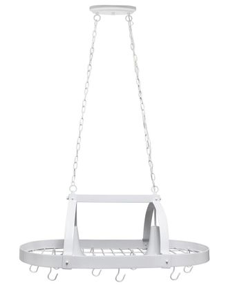 Lalia Home White 2-Light Kitchen Pot Rack With Downlights