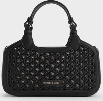 Charles & Keith Mini Azure Woven Tote Bag