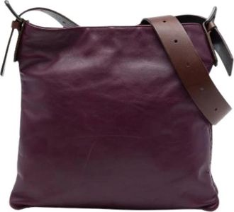 Bottega Veneta Pre-owned Crossbody Bag - Dames - Vintage Schoudertas - Paars - ONE Size - Leer - Vintage
