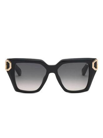 Philipp Plein Eyewear logo-plaque sunglasses - women - Acetate - One Size - Black