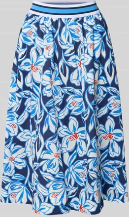 White Label Midirock mit Raffungen in Blau, Gr&ouml;&szlig;e 36