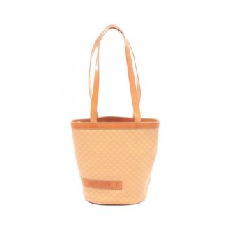 Celine Beige Brown Coated Canvas Leather Handbag Tote Bag (Pre-Owned)
