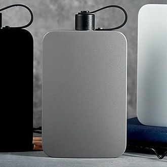OEM Botella De Agua Plana, 20,7 X 12 X 2,9 Cm, 500 Ml, Acero Inoxidable, Con Tapa, Ideal Para Actividades Al Aire Libre, Acampada, Deportes, Desplazamient