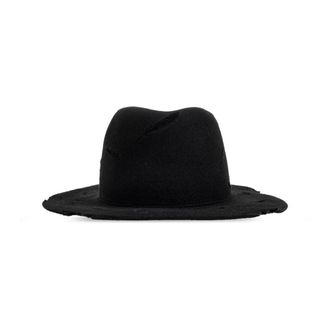 Yohji Yamamoto Cappello in Lana Effetto Vintage - - Accessories - Uomo - Nero - L