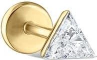 Maria Tash Single Invisible Set Triangle Diamond Earring in Yellow Gold at Nordstrom, Size 4