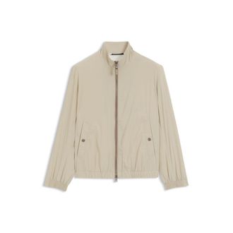 BOSS Water-repellent zippered jacket with two-way stretch