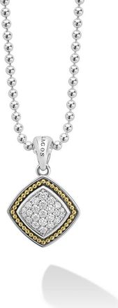 Lagos Rittenhouse Diamond Pav&eacute; Pendant Necklace in Silver at Nordstrom, Size 18