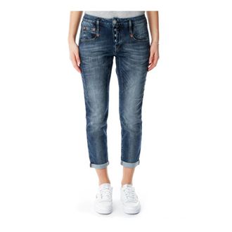 Herrlicher Shyra Slim-fit Jeans - Dames - Cropped Jeans - Blauw - W33 - Katoen - Jeans