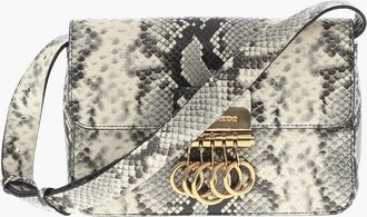 Dsquared2 Borsa a Spalla in Pelle Effetto Pitone con Dettaglio in Metallo Dorato Dsquared2