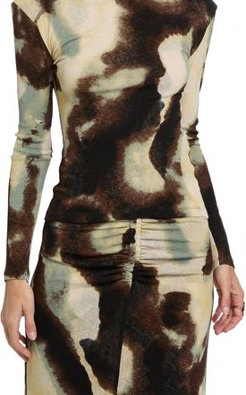 Nanushka Nayeli Turtleneck Top In Watercolor Sage