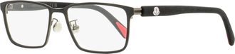 Moncler Mens Rectangular Eyeglasses ML5163H 002 Matte Black 55mm