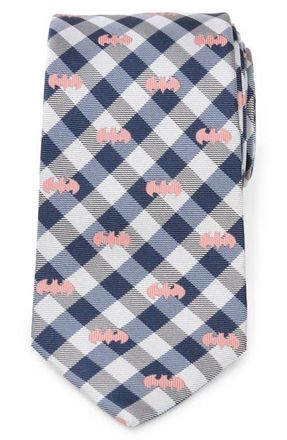 Cufflinks Inc. Batman Plaid Silk Tie in Navy at Nordstrom